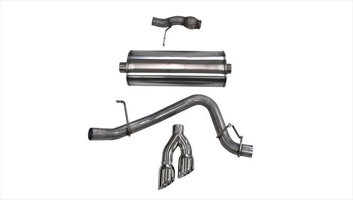 3.0 Inch Cat-Back Sport Single Side Exhaust 4.0 Inch Polished Tips 15-Present Chevy Tahoe/GMC Yukon 1500 5.3L V8 Stainless Steel