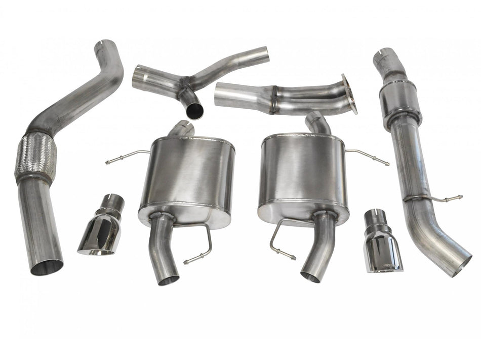 3.5 Inch Cat-Back Sport Dual Rear Exhaust 4.0 Inch Polished Tips 07-12 BMW 335i E90 Sedan E91 Tourin