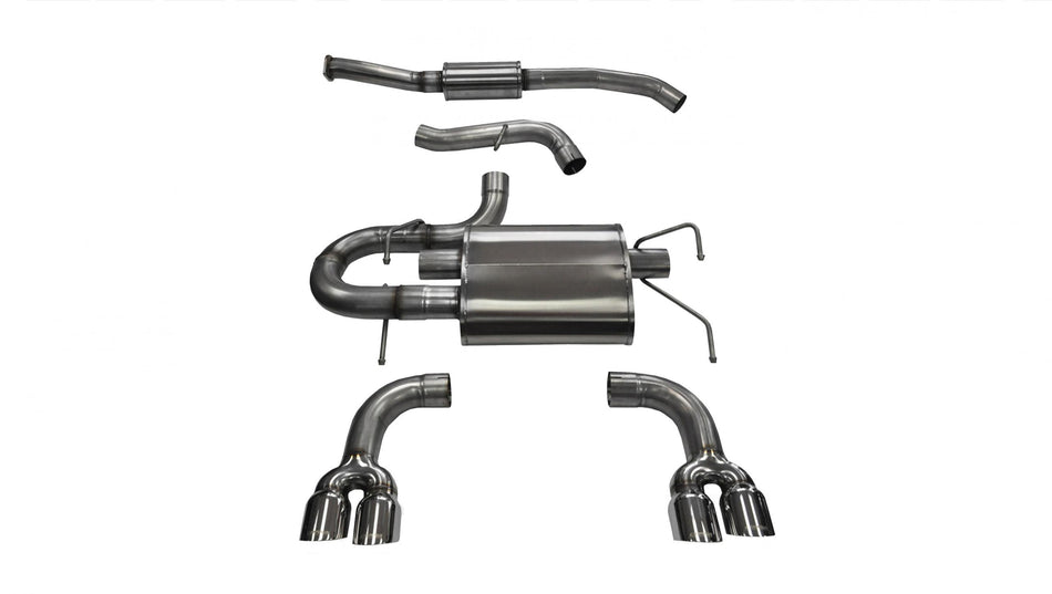 3.0 Inch Cat-Back Sport Dual Rear Exhaust 3.5 Inch Polished Tips 08-14 Subaru Impreza STI WRX Hatchb