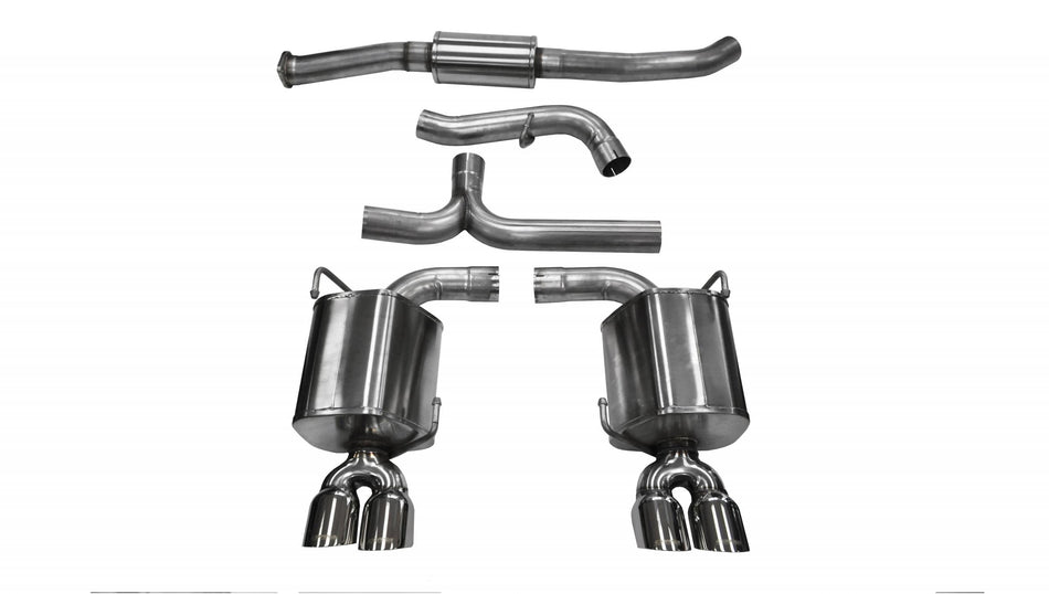 3.0 Inch Cat-Back Sport Dual Rear Exhaust 3.5 Inch Polished Tips 11-14 Subaru Impreza STI WRX Sedan