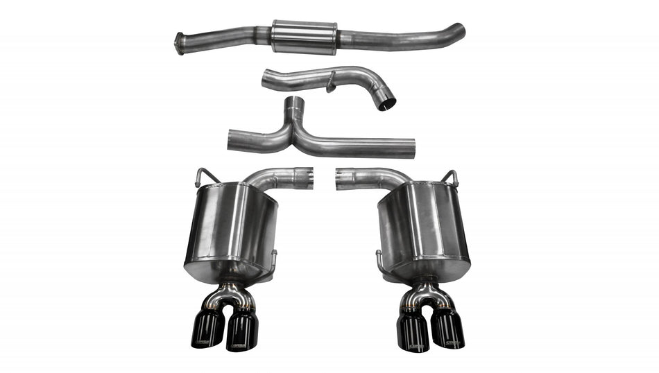 3.0 Inch Cat-Back Sport Dual Rear Exhaust 3.5 Inch Black Tips 11-14 Subaru Impreza STI WRX Sedan 2.5L Turbo Stainless Steel