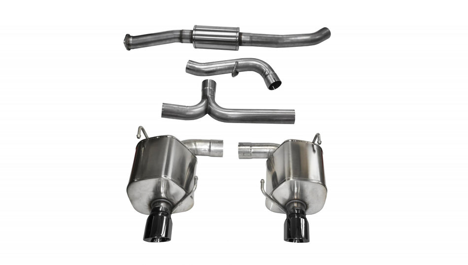 3.0 Inch Cat-Back Sport Dual Rear Exhaust 4.0 Inch Black Tips 08-10 Subaru Impreza WRX Sedan Manual