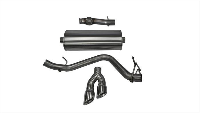 3.0 Inch Cat-Back Sport Single Side Exit Exhaust 4.0 Inch Polished Tips 14-Present Silverado Sierra