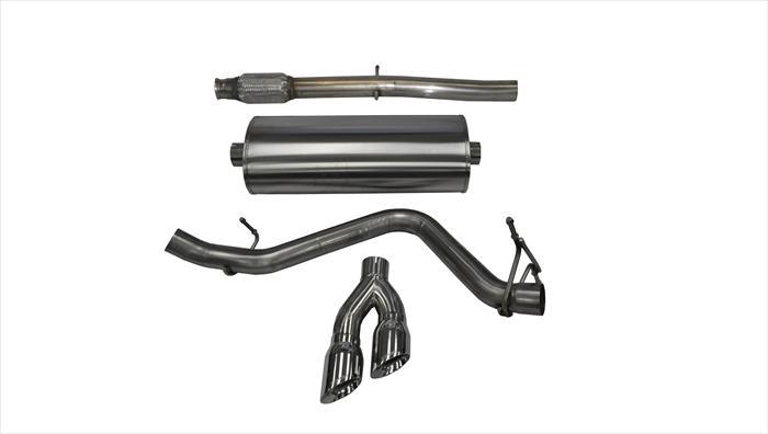 3.0 Inch Cat-Back Sport Single Side Exit Exhaust 4.0 Inch Polished Tips 14-Present Silverado/Sierra/Denali Crew Cab/Standard Bed 5.3L V8 153.0 Inch WB Stainless Steel