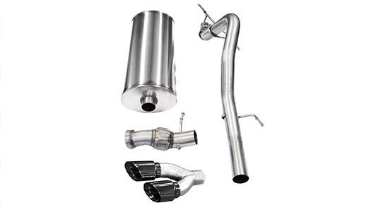 3.0 Inch Cat-Back Sport Single Side Exhaust 4.0 Inch Black Tips 11-14 Cadillac Escalade/GMC Yukon Denali 6.2L V8 Stainless Steel
