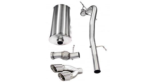 3.0 Inch Cat-Back Sport Single Side Exhaust 4.0 Inch Polished Tips 11-14 Cadillac Escalade/GMC Yukon Denali 6.2L V8 Stainless Steel