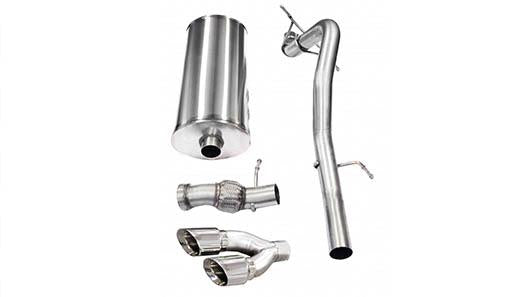 3.0 Inch Cat-Back Touring Single Side Exhaust 4.0 Inch Polished Tips 11-14 Cadillac Escalade GMC Yuk