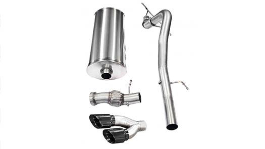3.0 Inch Cat-Back Touring Single Side Exhaust 4.0 Inch Black Tips 11-14 Cadillac Escalade GMC Yukon