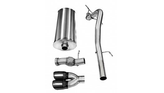 3.0 Inch Cat-Back Sport Single Rear Exit Exhaust 4.0 Inch Black Tips 11-14 Cadillac Escalade GMC Yuk