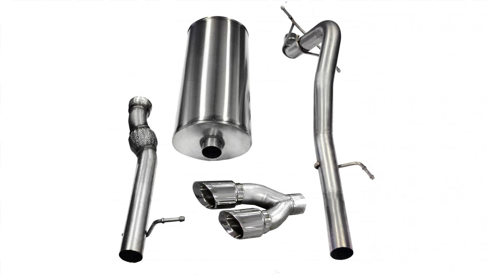 3.0 Inch Cat-Back Touring Single Side Exit Exhaust 4.0 Inch Polished Tips 11-14 Cadillac Escalade EX