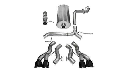 3.0 Inch Cat-Back Sport Dual Rear Exit Exhaust 4.5 Inch Black Tips 12-14 Cadillac Escalade DUB ESV 6