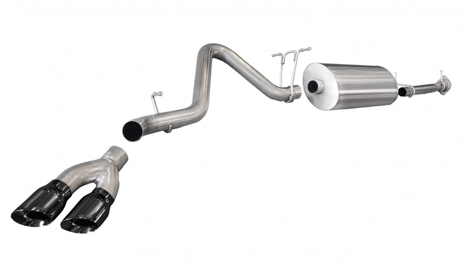 3.0 Inch Cat-Back Sport Single Side Exit Exhaust 4.0 Inch Black Tips 07-10 Silverado Sierra 2500 Reg