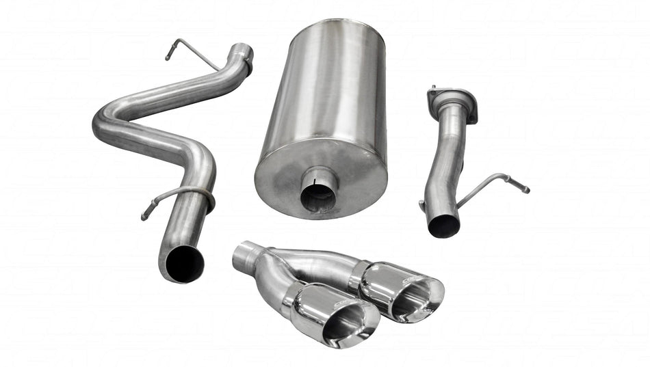 3.0 Inch Cat-Back Sport Single Side Exit Exhaust 4.0 Inch Polished Tips 07-10 Silverado Sierra Denal