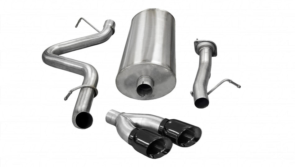 3.0 Inch Cat-Back Sport Single Side Exit Exhaust 4.0 Inch Black Tips 07-10 Silverado Sierra Denali 2