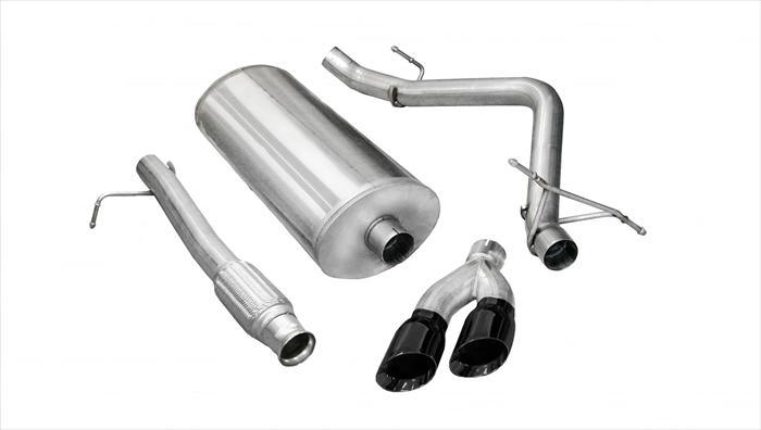 3.0 Inch Cat-Back Sport Single Side Exit Exhaust 4.0 Inch Black Tips 09-13 Silverado Sierra 1500 Reg