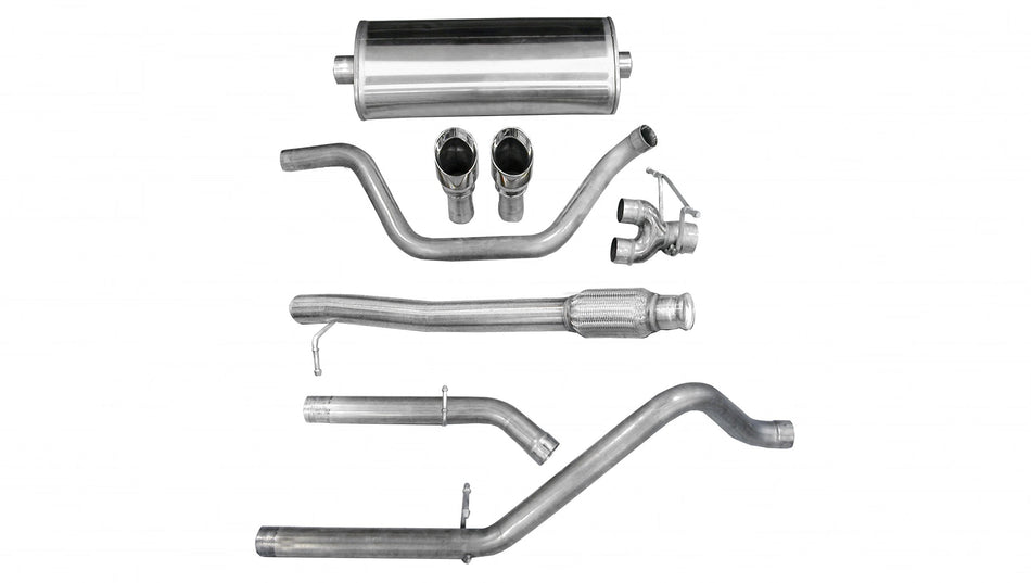 3.0 Inch Cat-Back Sport Dual Rear Exit Exhaust 4.0 Inch Polished Tips 09-13 Silverado Sierra 1500 Re
