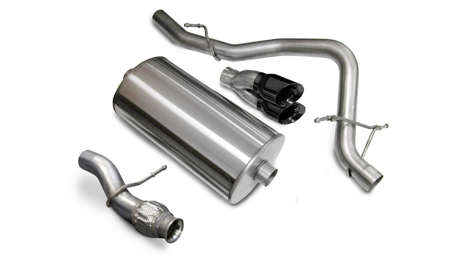 3.0 Inch Cat-Back Sport Single Rear Exit Exhaust 4.0 Inch Black Tips 09-14 Chevy Tahoe/GMC Yukon 5.3L V8 Stainless Steel