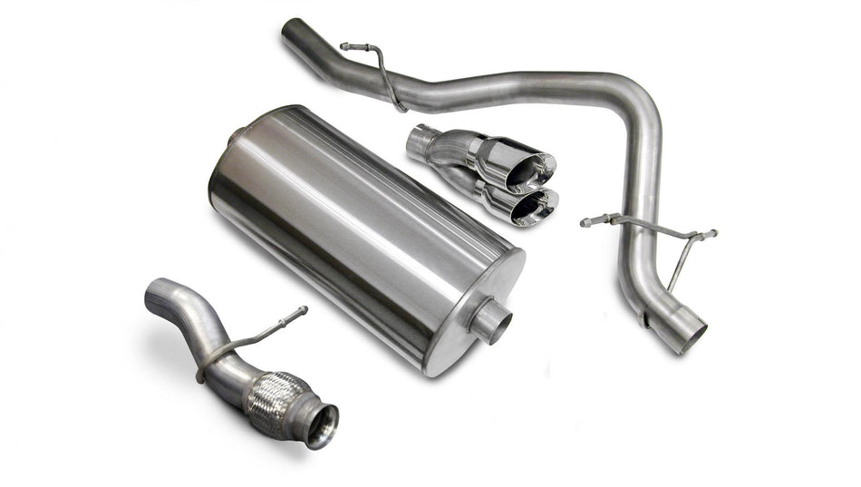 3.0 Inch Cat-Back Sport Single Rear Exit Exhaust 4.0 Inch Polished Tips 09-14 Chevy Tahoe/GMC Yukon 5.3L V8 Stainless Steel