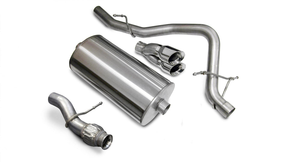 3.0 Inch Cat-Back Touring Single Rear Exit Exhaust 4.0 Inch Polished Tips 09-14 Chevy Tahoe GMC Yuko