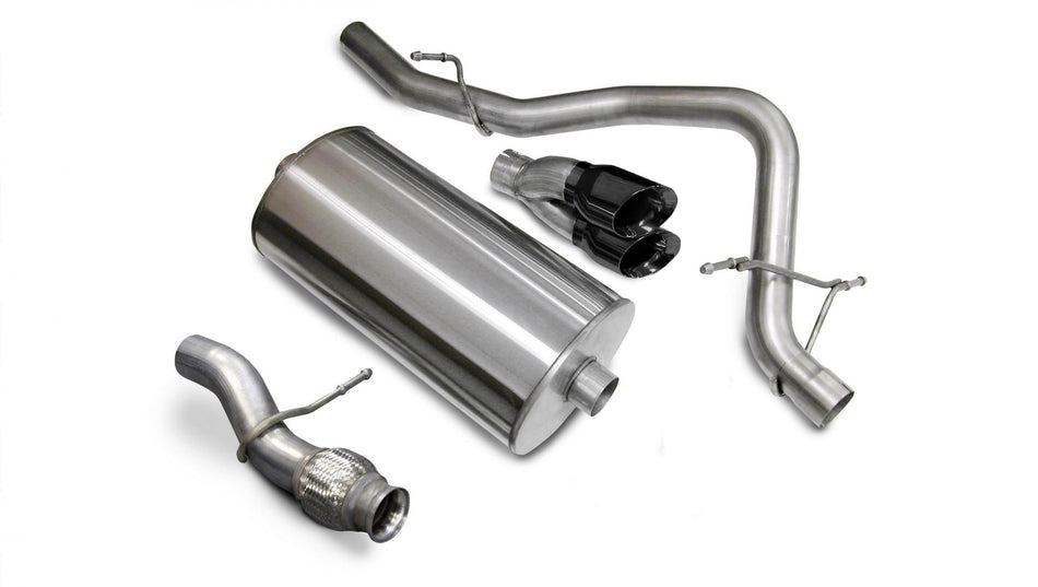 3.0 Inch Cat-Back Touring Single Rear Exit Exhaust 4.0 Inch Black Tips 09-14 Chevy Tahoe GMC Yukon 5