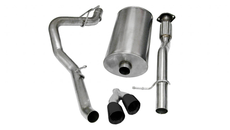 3.0 Inch Cat-Back Sport Single Side Exit Exhaust 4.0 Inch Black Tips 09-13 Avalanche 09-14 Suburban