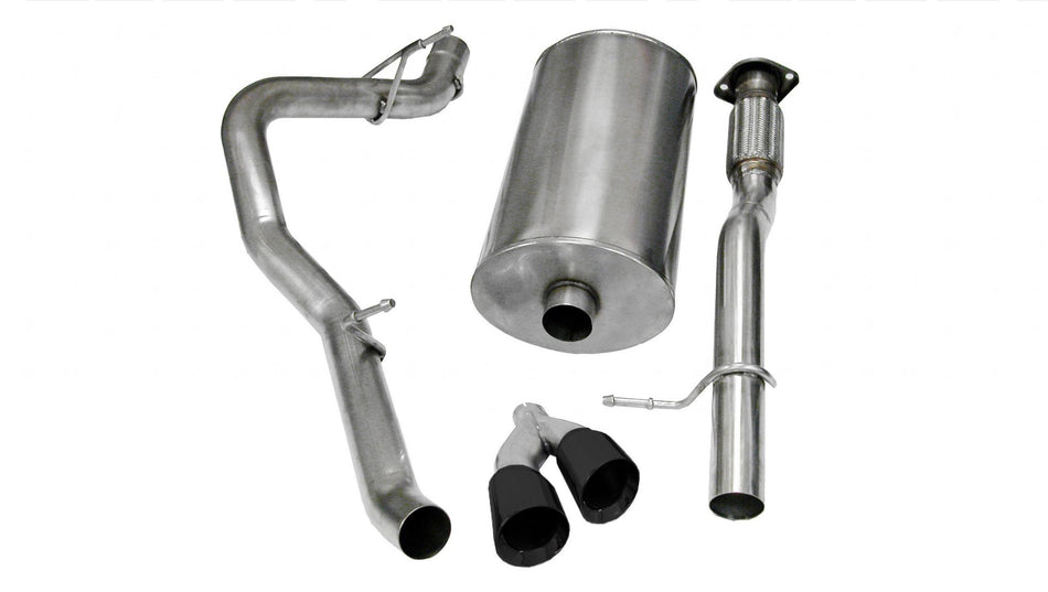 3.0 Inch Cat-Back Touring Single Side Exit Exhaust 4.0 Inch Black Tips 09-13 Avalanche 09-14 Suburba