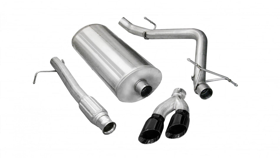 3.0 Inch Cat-Back Sport Single Side Exit Exhaust 4.0 Inch Black Tips 09-13 Silverado Sierra 1500 Reg