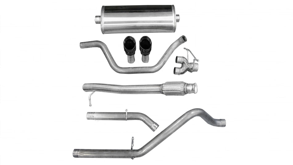 3.0 Inch Cat-Back Sport Dual Rear Exit Exhaust 4.0 Inch Black Tips 09-13 Silverado Sierra 1500 Regul