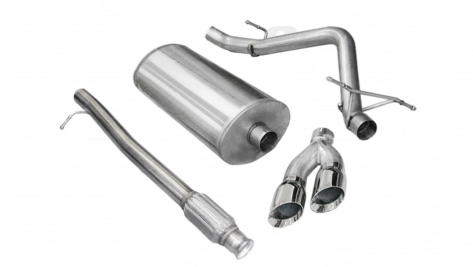3.0 Inch Cat-Back Sport Single Side Exit Exhaust 4.0 Inch Polished Tips 10-13 Silverado/Sierra 1500 Crew Cab/Short Bed/Extended Cab/Standard Bed 4.8L/5.3L/6.0L V8 143.5 Inch WB Stainless Steel