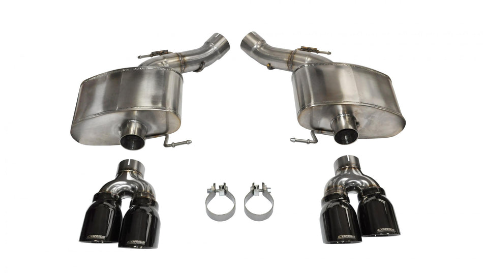 3.0 Inch Axle-Back Sport Dual Exhaust 4.0 Inch Black Tips 12-18 BMW M6 F Coupe Convertible 4.4L V8 S