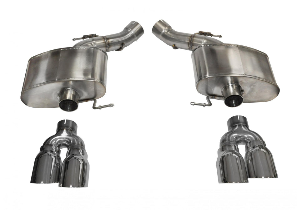 3.0 Inch Axle-Back Sport Dual Exhaust 4.0 Inch Polished Tips 12-18 BMW M5 F10 Stainless Steel Corsa