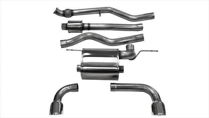 3.0 Inch Cat-Back Touring Dual Rear Exit Exhaust 3.5 Inch Polished Tips 12-18 BMW 335i F30 Sedan AWD