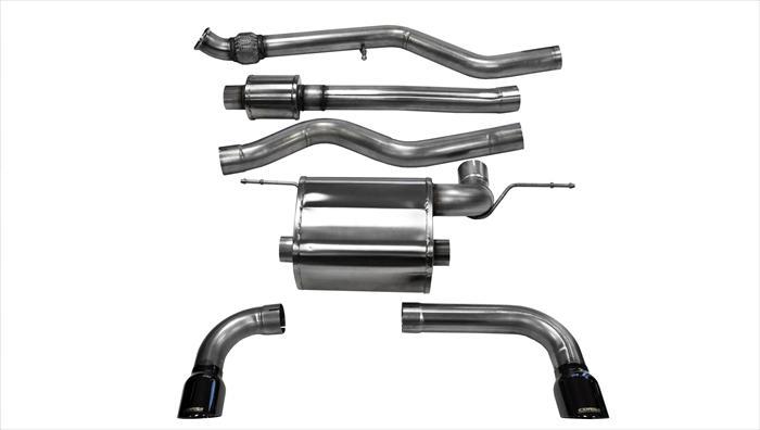 3.0 Inch Cat-Back Touring Dual Rear Exit Exhaust 3.5 Inch Black Tips 12-18 BMW 335i F30 Sedan AWD St