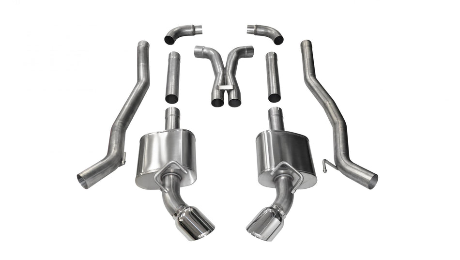 3.0 Inch Cat-Back Plus X-Pipe Xtreme Exhaust Dual Rear Exit 4.5 Inch Polished Tips 10-15 Chevrolet Camaro SS Coupe Manual Trans 6.2L V8 Stainless Steel