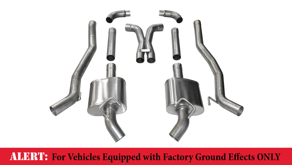 3.0 Inch Cat-Back Plus X-Pipe Xtreme Exhaust Dual Rear Exit No Tips 10-13 Chevrolet Camaro SS Coupe