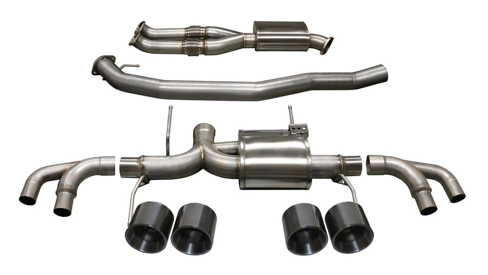 3.5 Inch Cat-Back Xtreme Dual Rear Exit Exhaust 5 Inch Black Tips 09-Present Nissan GT-R Stainless S