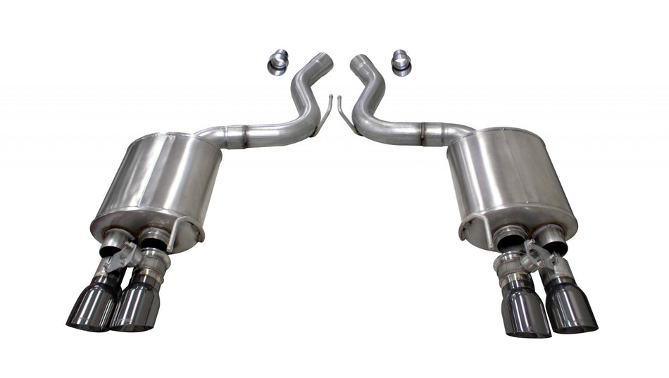 3.0 Inch Valved Axle-Back Sport Dual Exhaust Gunmetal 4.0 Inch Tips 18-Present Mustang GT Fastback Active Valves 5.0L V8 Stainless Steel