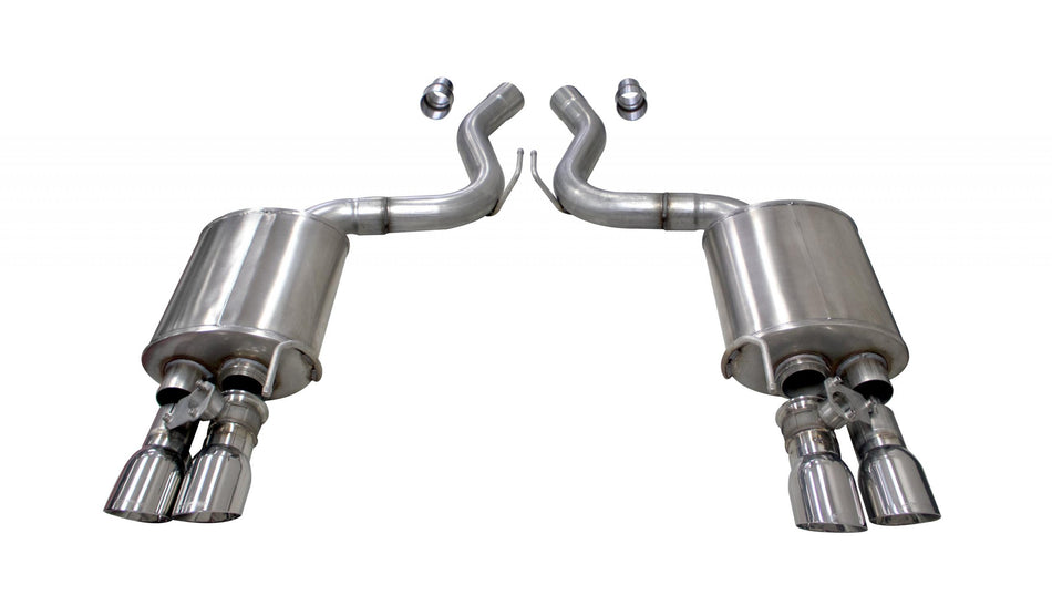 3.0 Inch Valved Axle-Back Sport Dual Exhaust Polished 4.0 Inch Tips 18-Present Mustang GT Fastback Active Valves 5.0L V8 Stainless Steel