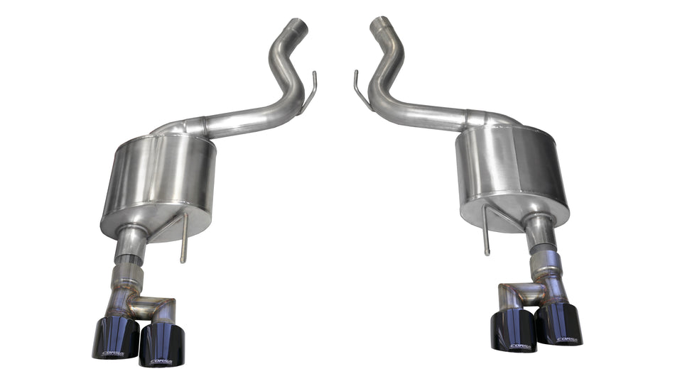 3.0in Axle-Back Dual Rear Exit with Twin 4.0in Black PVD Pro-Series Tips