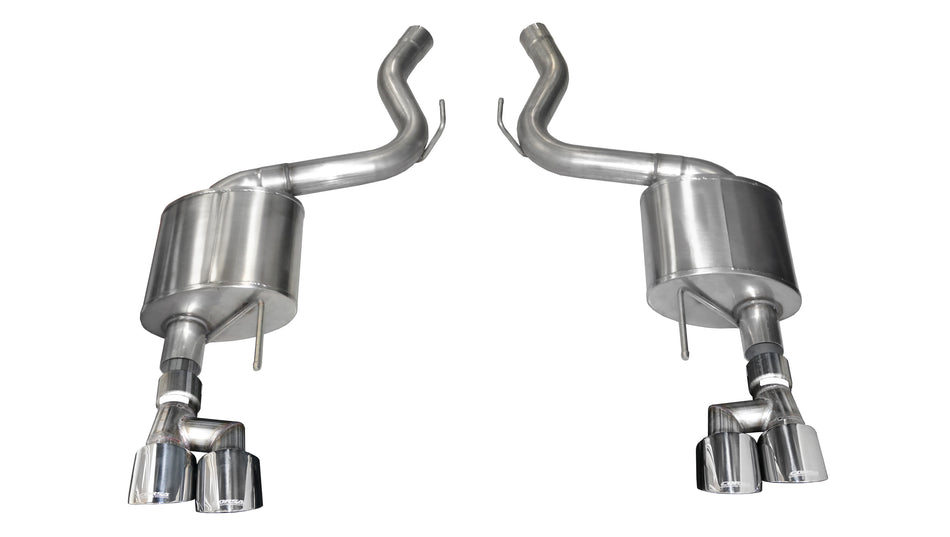 3.0in Axle-Back Dual Rear Exit with Twin 4.0in Polished Pro-Series Tips