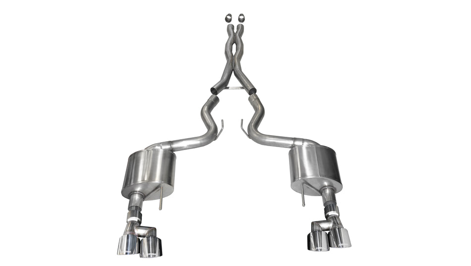 3.0in Cat-Back Dual Rear Exit with Twin 4.0in Polished Pro-Series Tips