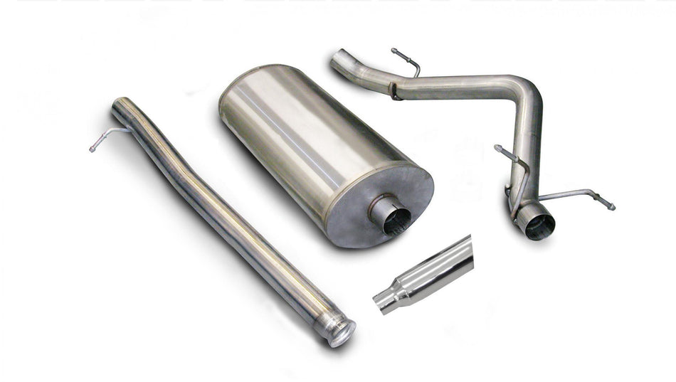 3.0 Inch Cat-Back Sport Single Side Exit Exhaust 4.0 Inch Slash Cut Polished Tip 07-08 Silverado/Sierra 1500 Crew Cab/Short Bed/Extended Cab/Standard Bed 4.8L/5.3L/6.0L V8 143.5 Inch WB Stainless Steel dB by