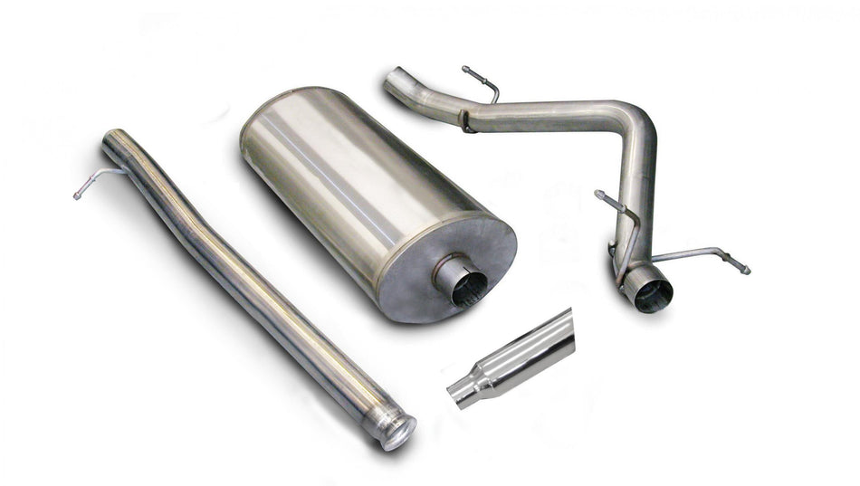 3.0 Inch Cat-Back Sport Single Side Exit Exhaust 4.0 Inch Slash Cut Polished Tip 07-08 Silverado Sie