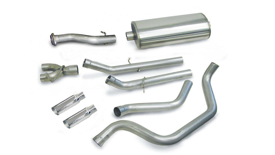 3.0 Inch Cat-Back Sport Dual Rear Exit Exhaust 4.0 Inch Slash Cut Polished Tips 99-06 Silverado Sier
