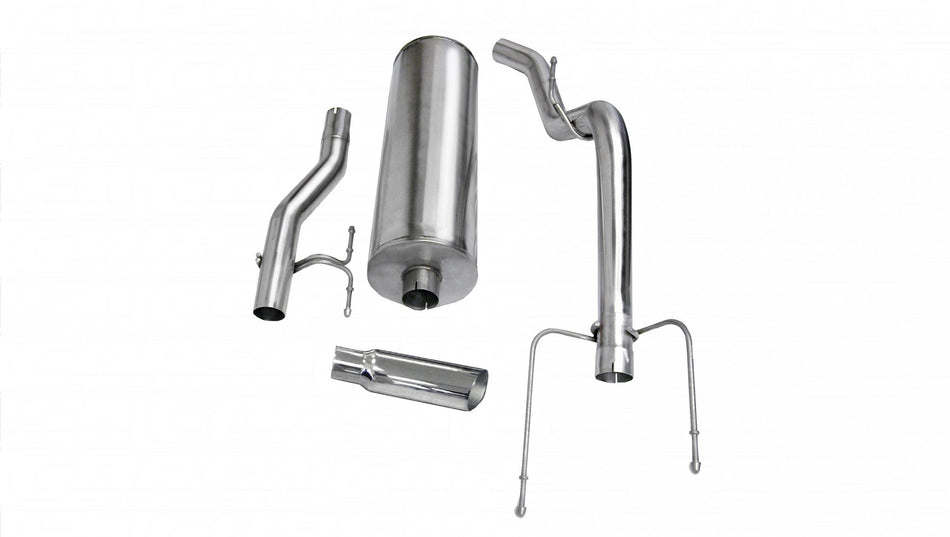 3.0 Inch Cat-Back Sport Single Side Exit Exhaust 4.0 Inch Slash Cut Polished Tip 2003 Dodge Ram 1500