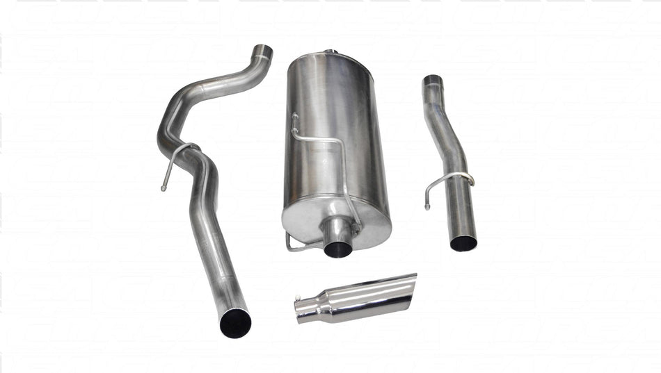 3.0 Inch Cat-Back Sport Single Side Exit Exhaust 4.0 Inch Slash Cut Polished Tip 10-13 Ram 2500 Crew