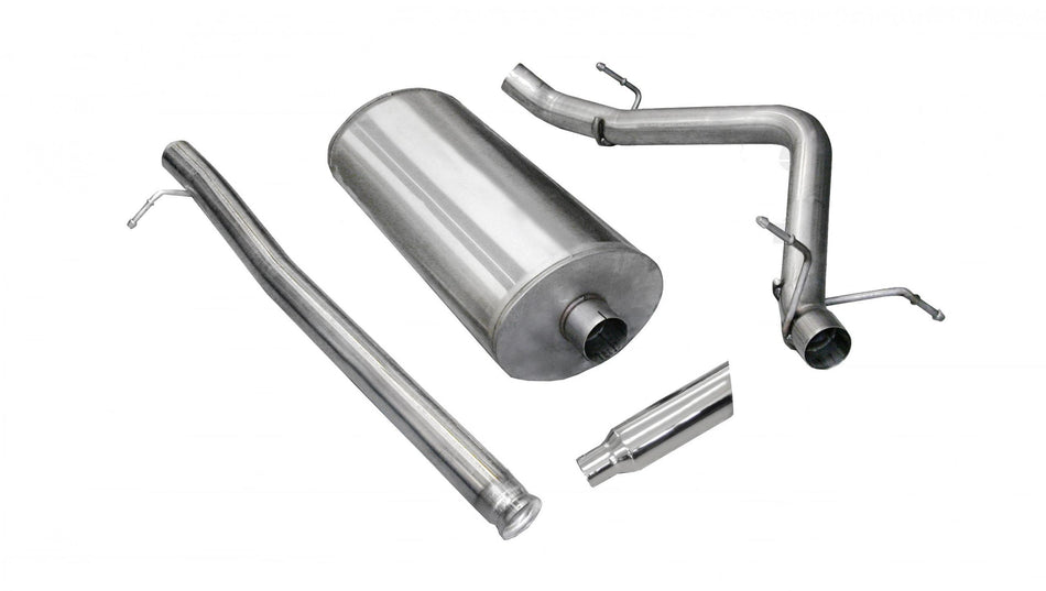 3.0 Inch Cat-Back Sport Single Side Exit Exhaust 4.0 Inch Slash Cut Polished Tip 07-09 Silverado/Sierra Denali 1500 Crew Cab/Short Bed/Extended Cab/Standard Bed 6.2L V8 143.5 Inch WB Stainless Steel dB by
