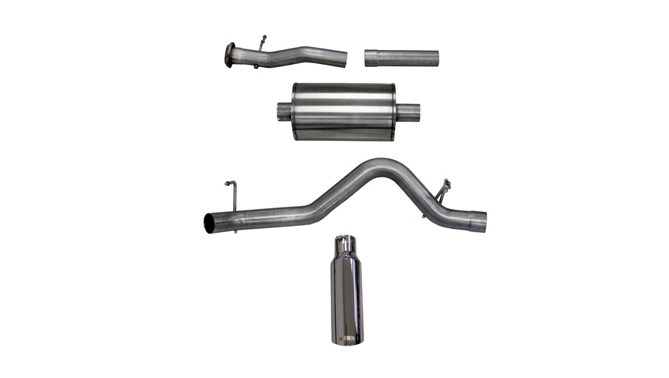 3.0 Inch Cat-Back Sport Single Side Exit Exhaust 4.0 Inch Slash Cut Polished Tip 15-16 Chevy Colorad