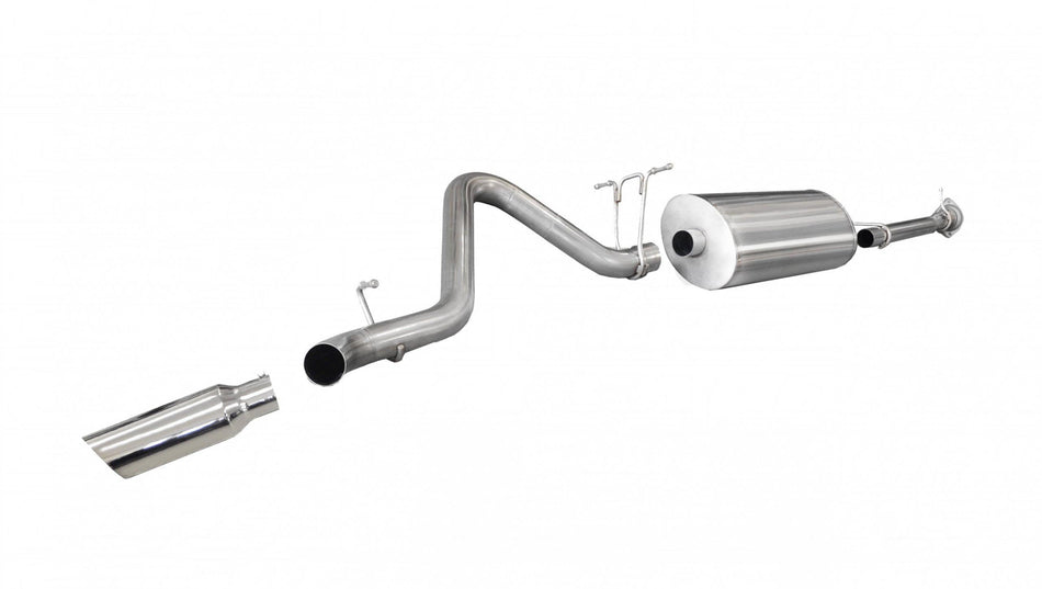 3.0 Inch Cat-Back Sport Single Side Exit Exhaust 4.0 Inch Slash Cut Polished Tip 11-14 Silverado Sie