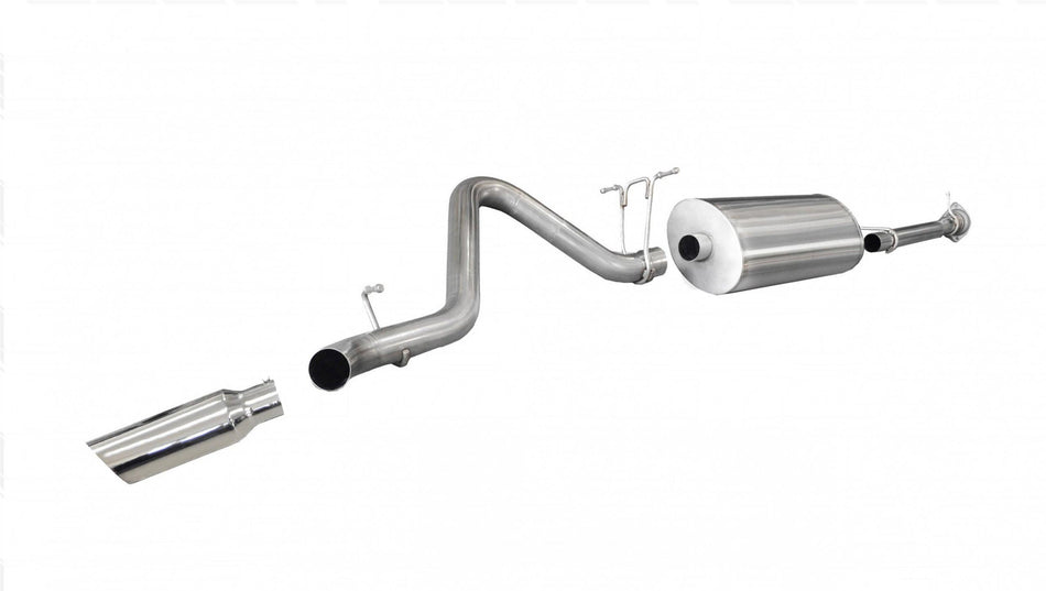 3.0 Inch Cat-Back Sport Single Side Exit Exhaust 4.0 Inch Slash Cut Polished Tip 11-14 Silverado Sie